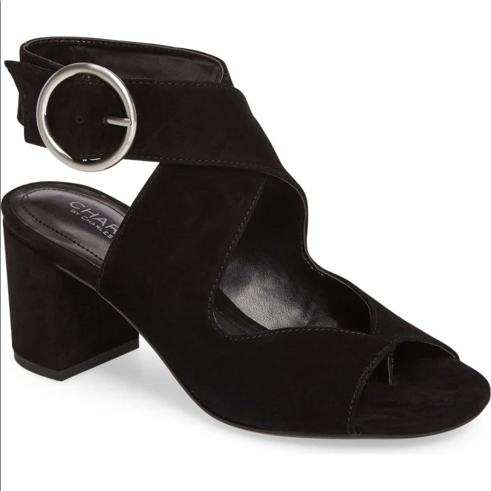 New Charles David black Suede Sandals